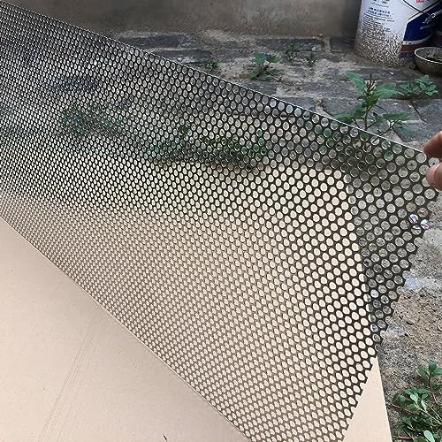 19 Gauge Perforated Metal Sheets Expanded Metal Mesh Aperture 0.32in 8mm (Approximately 1/3") 36"x18" Perforated Stainless Steel Sheet Stainless Steel Mesh Screen Panel - size: 36"x18"