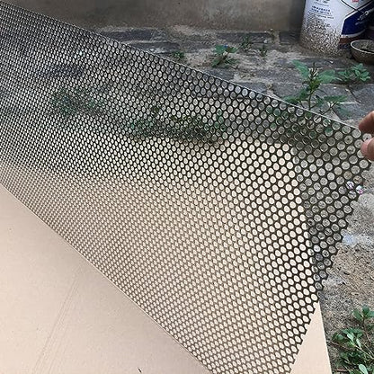 19 Gauge Perforated Metal Sheets Expanded Metal Mesh Aperture 0.32in 8mm (Approximately 1/3") 36"x18" Perforated Stainless Steel Sheet Stainless Steel Mesh Screen Panel - size: 36"x18"
