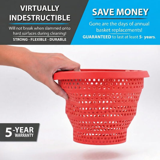 Pool Skimmer Basket [2-Pack] | Compatible with Pentair U-3 and Hayward SP1070 - Inground - B9 Replacement | The Samson [RedFURY] [5-Year Warranty] | Epic Quality | Superfine XL Filter Socks - color: Red (2-PACK)
