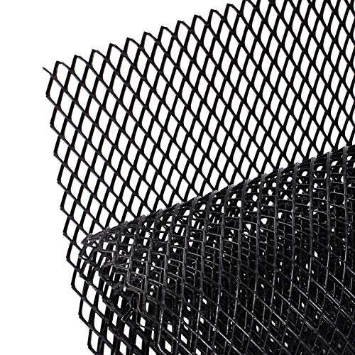 AggAuto 47x16 inches Car Pickup Truck Grill Mesh 8x16mm Rhombic Hole Black - color: Black, size: 8x16mm Rhombus