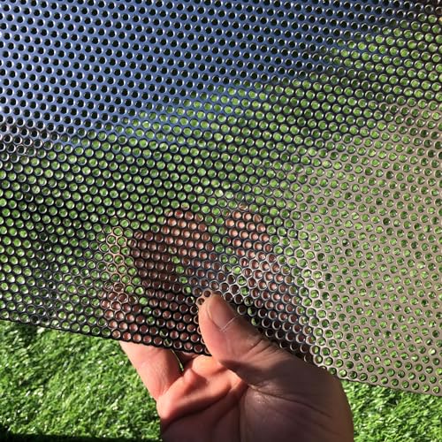 19 Gauge Perforated Metal Sheets 36"x18" Expanded Metal Mesh Opening 32% Hole 3mm 0.12"(About 1/8") Perforated Stainless Steel Sheet 304 Stainless Steel Mesh Screen Panel Decorati Plate - size: 36" X 18"