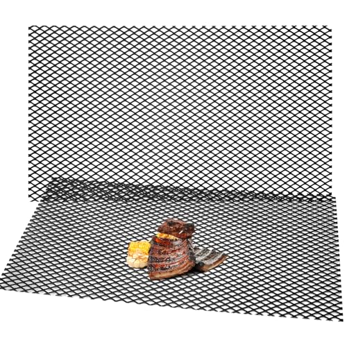 Gisafai 2 Pcs 48" X 24" X 7 Gauge Steel Expanded Metal Sheet, Black - color: Black, size: 48" X 24" X 7 Gauge