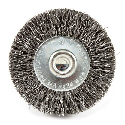 Forney 72726 Wire Wheel Brush, Fine Crimped with 1/4-Inch Hex Shank, 1-1/2-Inch-by-.008-Inch (Pack of 2) - size: 1 Count (Pack of 2)