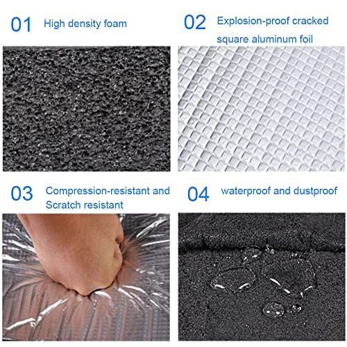 Heat Sound Deadening Insulation Mat - 394mil 6.4sqft Car Sound Deadening Material Mat,Auto Audio Deadener Foam for Hood Engine Roof Trunk (40x24inch-6.4sqft, 394mil) - style: 40x24inch-6.4sqft