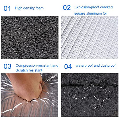 Heat Sound Deadening Insulation Mat - 394mil 10.8sqft Car Sound Deadening Material Mat,Auto Audio Deadener Foam for Hood Engine Roof Trunk (40x40inch-10.8sqft, 394mil) - style: 40x40inch-10.8sqft