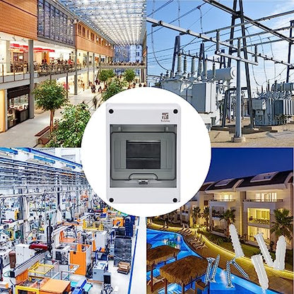 5 Way Circuit Breaker Box, IP65 Waterproof, for Indoor and Outdoor - style: 5 WAY-4.7*6.3*3.7Inch