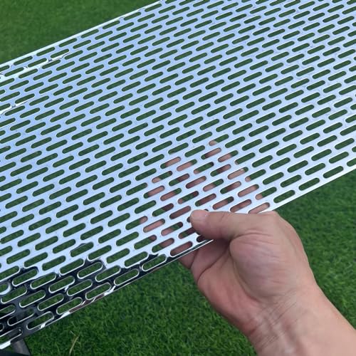 19.6"x9.8" Perforated Metal Sheets 19Gauge Expanded Metal Mesh Opening Oblong Holes 0.2x0.8inch (About 5x20mm) Perforated 304 Stainless Mesh Screen Panel Decorative Panel Decorati Plate - size: 19.6"x9.8", style: Oblong Hole 5x20mm