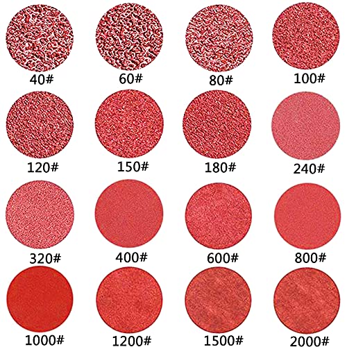 320PCS 40-2000 Grit Assortment 3 Inch Sanding Discs Attachment - size: 3 inch - 40-2000 grit