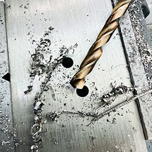 5% Cobalt Drill Bits Set (3/8" x 2PCS) for Stainless Steel and Hard Metal - size: 3/8 in (2PCS)