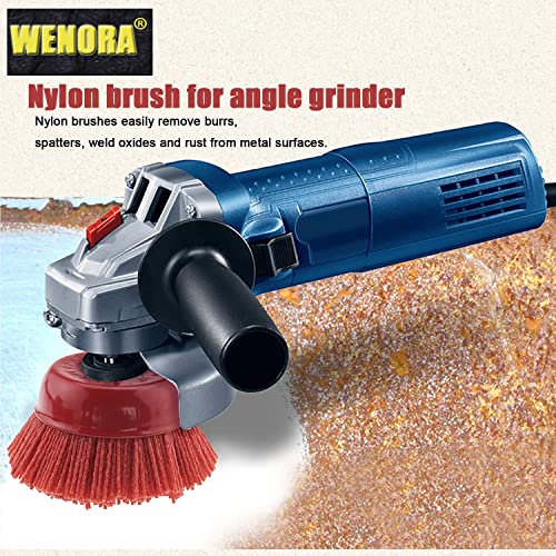 4 Inch Abrasive Filament Nylon Cup Brush for Angle Grinder-2 Pack - style: 2 Pack