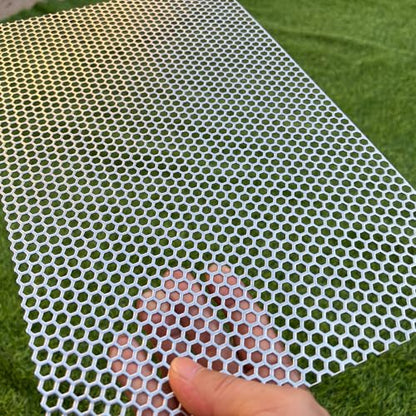Perforated Metal Sheets 16"x10" 19 Gauge Expanded Metal Mesh Opening Hexagonal Hole 1/4" (About 6mm) Perforated Stainless Steel Sheet 304 Stainless Steel Mesh Screen Panel Decorati Plate - size: 16"x10", style: Hexagonal Hole 6mm