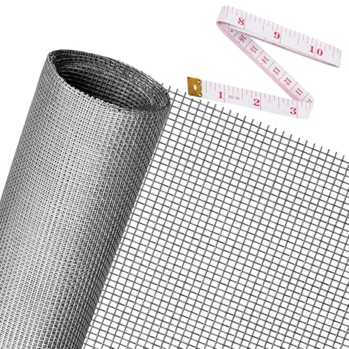 Replacement Window Screens, 59X106 Inch Durable Window Screen Mesh for Patio Porch Door Windows, DIY Adjustable Fiberglass Screen Repair Kit Sliding Net Roll Pet, Gray by Ouskr - size: 59"x106"Gray