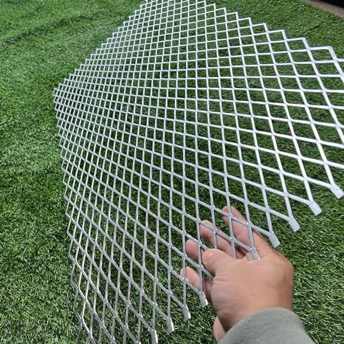 36"X18" 14 Gauge Expanded Metal Sheet Metal Diamond Mesh 0.6"X1.6" Expanded & Perforated Sheets Flattened-for Screen Door Grill,Window Security Grill Screen Door Protector - size: 36"X18"
