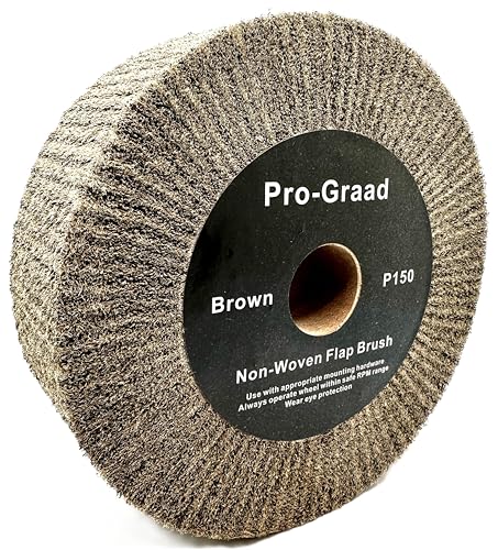 Cut & Polish Flap Brush Wheel 6" x 2", P150 Brown, 1 Pack - style: 6" x 2" x 1" Brown