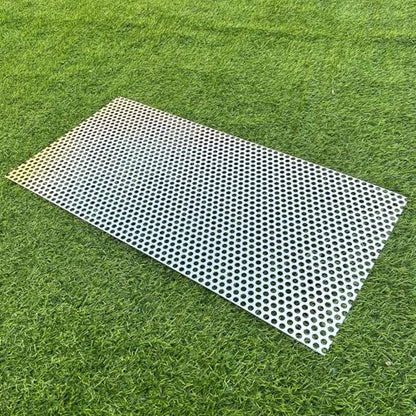 Aluminum Perforated Metal Sheets 30"x15" 16 Gauge with 2/5" (10mm) Opening, Expanded Metal Mesh Screen for Decorative Use - size: 30" X 15"
