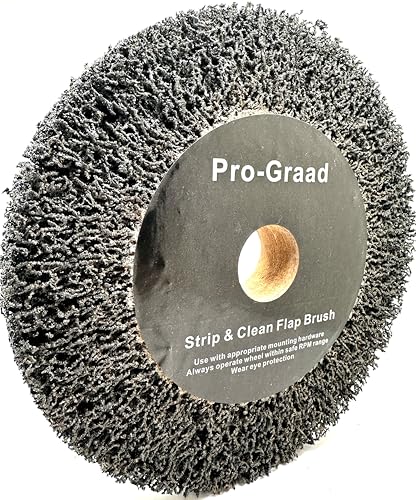 8" x 1" Black 40 Grit Strip & Clean Non-Woven Flap Brush Wheel - style: 8" x 1" x 1-1/4" Black