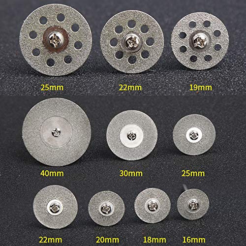 10PCS 1/8" Diamond Cutting Discs Comepatible with Dremel Rotary Tool - size: 10pcs