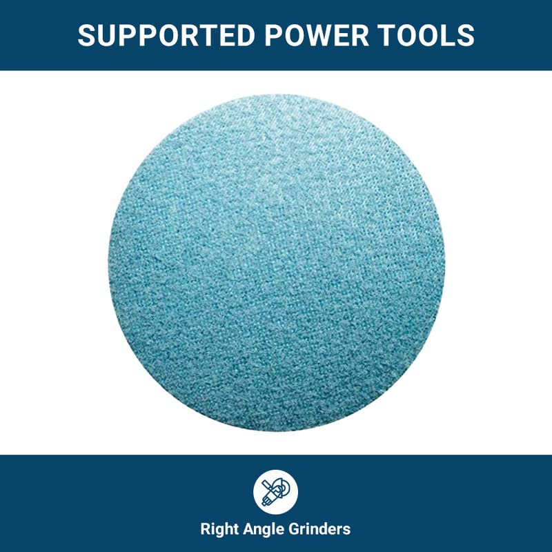Benchmark Abrasives 5" Hook & Loop Surface Conditioning Non-Woven Discs for Paint Removal Sanding Polishing Deburring Cleaning, Angle Grinder Abrasive Discs (10 Pack) - (Blue - Fine)