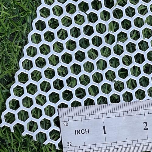23.6"x11.8" Perforated Metal Sheets 19 Gauge Expanded Metal Mesh Opening Hexagonal Hole 1/4" (About 6mm) Perforated 304 Stainless Steel Sheet Mesh Screen Panel Decorative Panel Decorati Plate - size: 23.6"x11.8", style: Hexagonal Hole 6mm