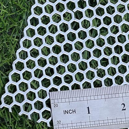 23.6"x11.8" Perforated Metal Sheets 19 Gauge Expanded Metal Mesh Opening Hexagonal Hole 1/4" (About 6mm) Perforated 304 Stainless Steel Sheet Mesh Screen Panel Decorative Panel Decorati Plate - size: 23.6"x11.8", style: Hexagonal Hole 6mm