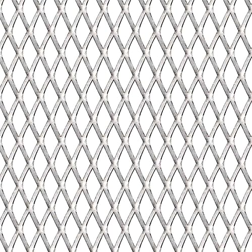 Expanded Metal Mesh Panel, 39.4" x 33.5" Garden Wire Fence, Heavy Duty Stainless Steel Security Panel with 1.8" x 0.8" Grid for Animal Enclosures and DIY Repairs - color: Silver-B, size: 39.4" x 33.5"