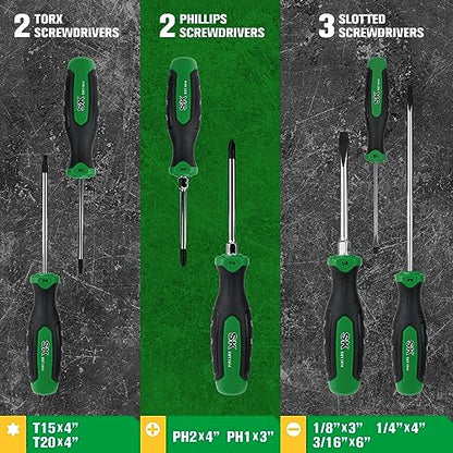 SK 7-Piece Magnetic Screwdriver Set, Slotted/Phillip/Star Screwdrivers - size: 7PC