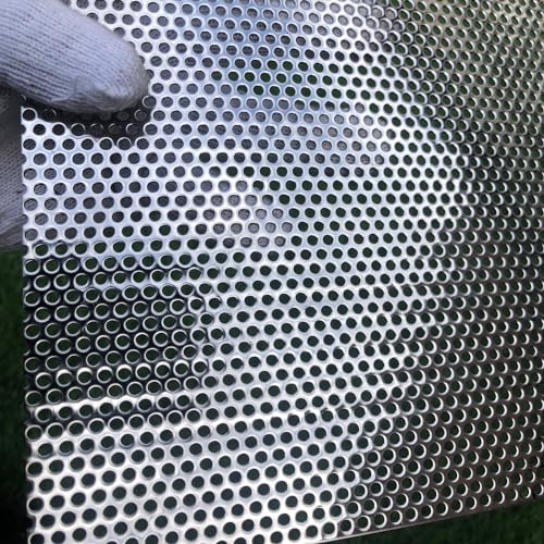 19 Gauge Perforated Metal Sheets 30"x15" Expanded Metal Mesh Opening 32% Hole 3mm 0.12"(About 1/8") Perforated Stainless Steel Sheet 304 Stainless Steel Mesh Screen Panel Decorati Plate - size: 30" X 15"