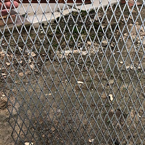Expanded Metal Sheet 14GA Metal Diamond Mesh 0.6"X1.6" Size 48"X24" Expanded & Perforated Sheets Flattened-for Screen Door Grill,Window Security Grill Screen Grille Guards - size: 48"X24