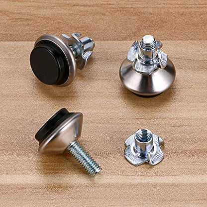 OwnMy M6 Adjustable Swivel Leveling Feet 12PCS Metal Adjustable Table Feet
