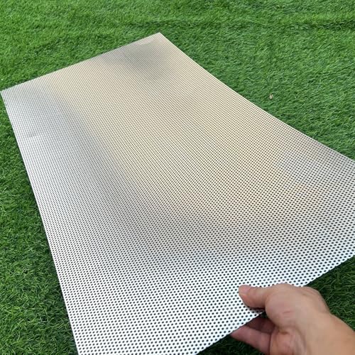 Aluminum Perforated Metal Sheets 36"x18" 16 Gauge Expanded Metal Mesh Aluminum Opening 1/8" 0.12 inch (About 3 mm) Perforated Steel Sheet Aluminum Mesh Screen Decorative Metal Mesh - size: 36" X 18"