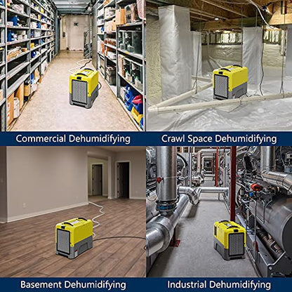ALORAIR 180 PPD Commercial Dehumidifier with Pump, 6-Year Limited Warranty - color: Yellow