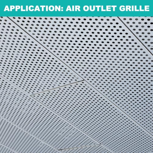 PATIKIL 15.9" x 12" 304 Stainless Steel Perforated Sheet, 2Pcs 0.3" Round Hole 20GA Expanded Metal Mesh Plate Screen Decorative Meshes for Ventilation Grill - size: 15.9" x 12"