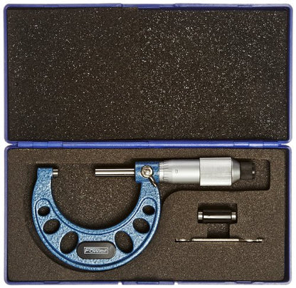 Fowler 52-240-002-1, Outside Inch Micrometer with 1-2" Measuring Range - size: 1-2 inches, style: Friction With Standard