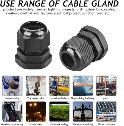 6PCS Cable Glands-PENGLIN 2” NPT Nylon Cable Connector IP68 Waterproof - color: Black, size: 2 Inch (6-Pack)