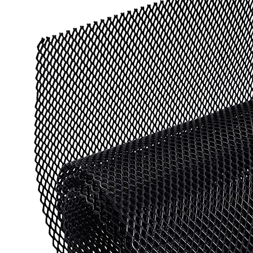 AggAuto 47x16 inches Car Pickup Truck Grill Mesh 4x8mm Rhombic Hole Black - color: Black, size: 4x8mm Rhombus