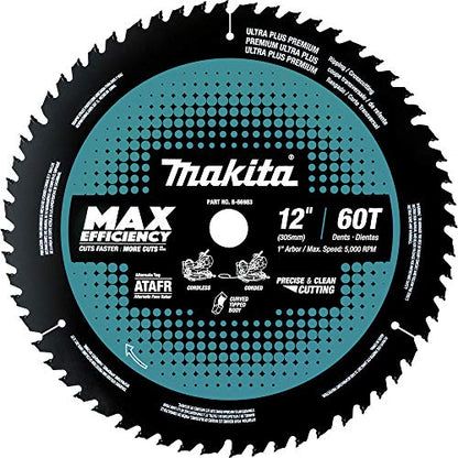 Makita B-66983 12" 60T Carbide-Tipped Max Efficiency Miter Saw Blade