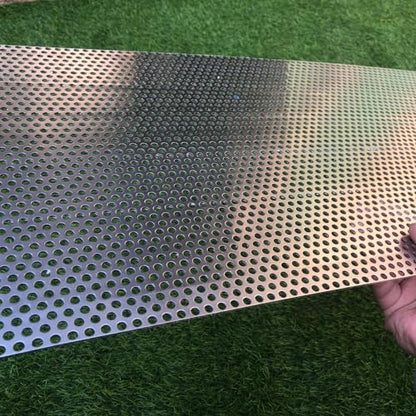 Aluminum Perforated Metal Sheets 16 Gauge 23.6 inch by 11.8 inch Expanded Metal Mesh Aluminum Opening 1/5" 0.2 inch (About 5 mm) Perforated Steel Sheet Aluminum Mesh Screen Decorative Metal Mesh - size: 23.6" X 11.8"