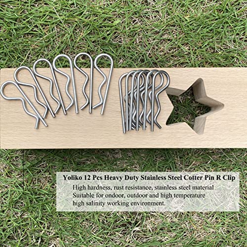 12 Pcs Heavy Duty Stainless Steel Cotter Pin R Clip Spring Retaining Wire Hair Pins for Trailer Lock System M3x60 Keeper - size: SUS304 M3x60mm-12pcs