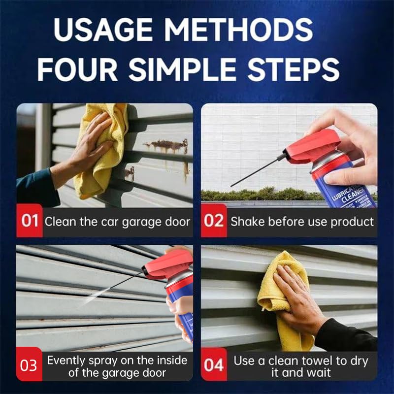 Glodway Garage Door Lubricant Spray,High Performance Fast Drying Grease for Metal Parts,Sliding Door Tracks,Locks,Hinges,Chains,No Sticky Residue,Long Lasting Protection,7 OZ，3 Pack - size: 3 Pack