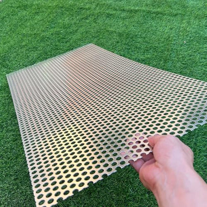 Aluminum Perforated Metal Sheets 36"x18" 16 Gauge Expanded Metal Mesh - 2/5" Opening (About 10 mm) Decorative Aluminum Mesh Screen - size: 36" X 18"