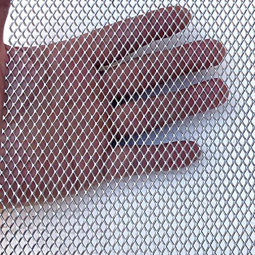 304 Stainless Steel Mesh Screen 16"X12" 4-Pack Wire Metal Mesh Screen Expanded Metal Sheet For Vent Window Screen Mesh Soil Sifter Chicken Wire Mesh Fire Pit Grate Pet Screen - size: 16"x12", style: 4-Pack 4x8mm Holes
