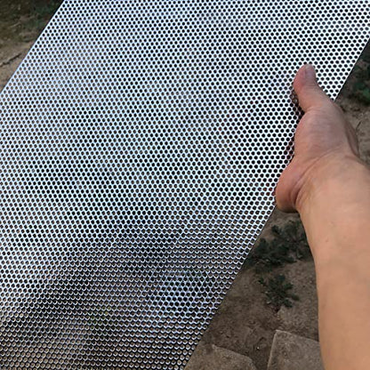 19 Gauge Perforated Metal Sheets 23.6"x11.8" Expanded Metal Mesh Opening 32% Hole 3mm 0.12"(About 1/8") Perforated Stainless Steel Sheet 304 Stainless Steel Mesh Screen Panel Decorati Plate - size: 23.6" X 11.8"