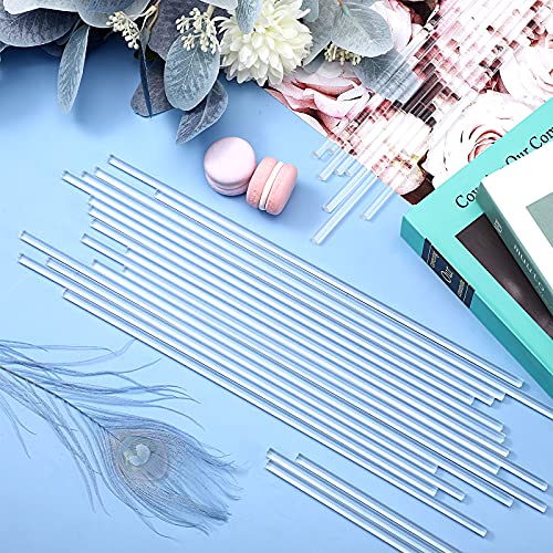 Zopeal 30 Pcs 12" Clear Acrylic Dowel Rod for Craft, 0.25'' / 6mm Diameter - size: 0.25 Inch (6 mm) Diameter