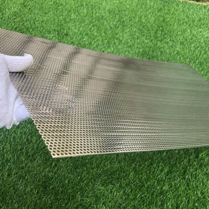 19 Gauge Perforated Metal Sheets 36"x18" Expanded Metal Mesh Opening 32% Hole 3mm 0.12"(About 1/8") Perforated Stainless Steel Sheet 304 Stainless Steel Mesh Screen Panel Decorati Plate - size: 36" X 18"