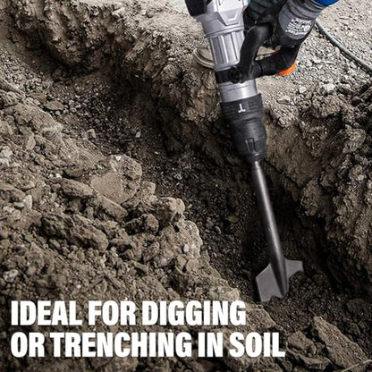 Berserker 1-9/16" SDS-Max Heavy Duty Rotary Hammer Drill with SDS Max Clay Spade, 4-1/2" x 18-1/2" Steel Shovel Bit