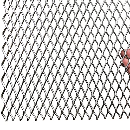 14 Gauge Stainless Expanded Metal 40"X16" Expanded & Perforated Sheets Grate Screen for-Decorative Sheet Metal Grate Sheet Screen Door Guard Door Grille Cage Mesh - size: 40"x16", style: 14Gauge 0.4"x1" Holes