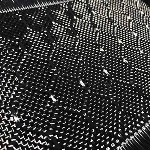 (5 ft - 10 ft Rolls) KARBXON - 1 Meter Wide (39.8 in) - Carbon Fiber - Beehive Weave Fabric - Black - 3K - 240g/meter - Advanced Tech Fiber Cloth Fabric - Wide Hemmed Fabric for Repair, DIY Projects