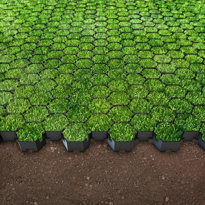 Standartpark Vodaland Permeable Pavers - HexPave Grass & Gravel Permeable Paver System - 100% Recycled PPE Plastic Pavers, Handles 27,000 lbs, 1" Depth, 325 s.f / 110 Units - size: 325 Sq Ft