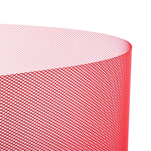 AggAuto Universal 40"x13" Car Grill Mesh 3x6mm Rhombic Hole Red - size: 3x6mm Rhombus - Red
