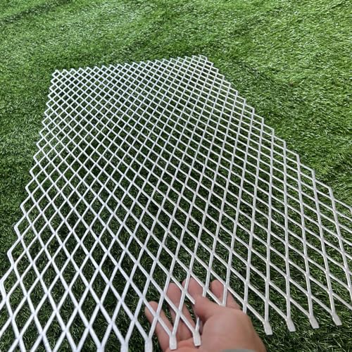 36"X18" 14 Gauge Expanded Metal Sheet Metal Diamond Mesh 0.6"X1.6" Expanded & Perforated Sheets Flattened-for Screen Door Grill,Window Security Grill Screen Door Protector - size: 36"X18"